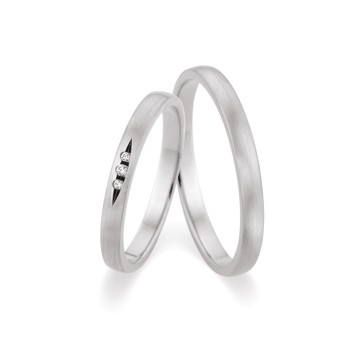 Trauringe / Eheringe 375 Weißgold 517507-25