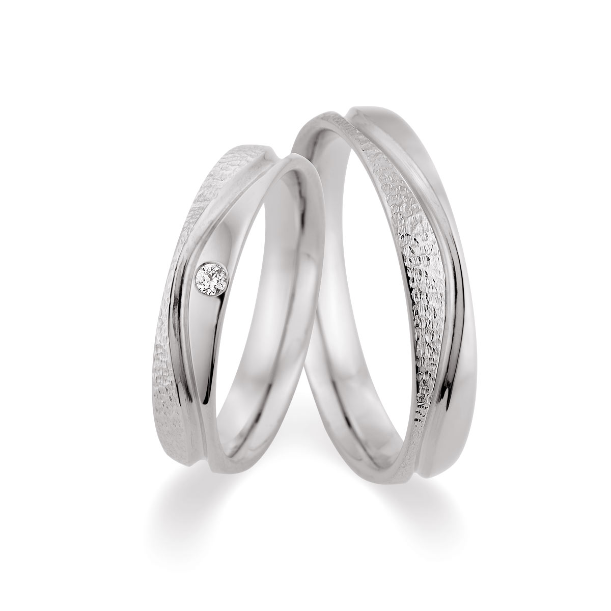 Trauringe / Eheringe 375 Weißgold 517510-40