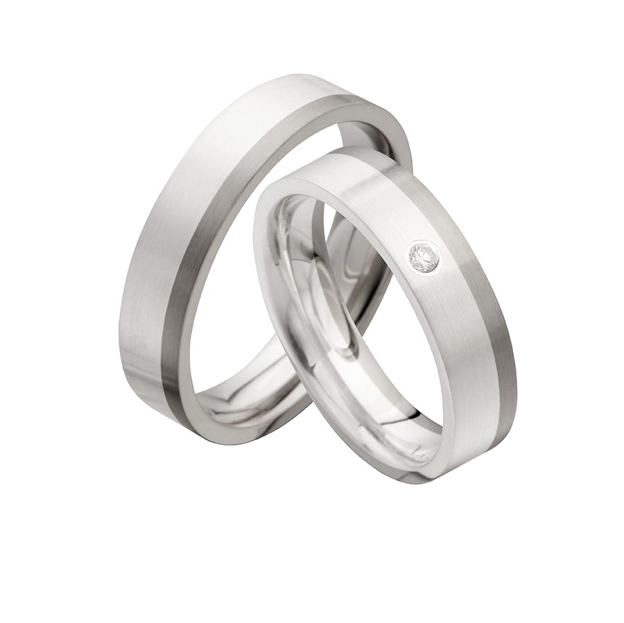 Trauringe / Eheringe 500 Palladium, 925 Silber 518104-50