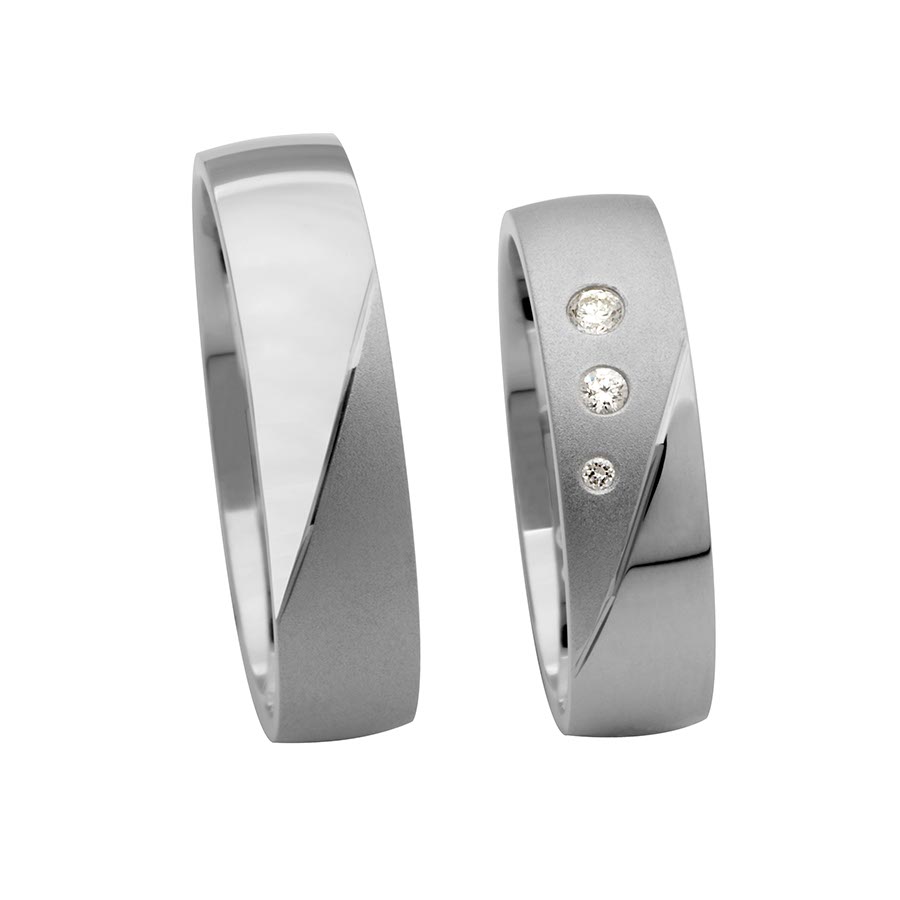 Trauringe / Eheringe 925 Silber 514238-55