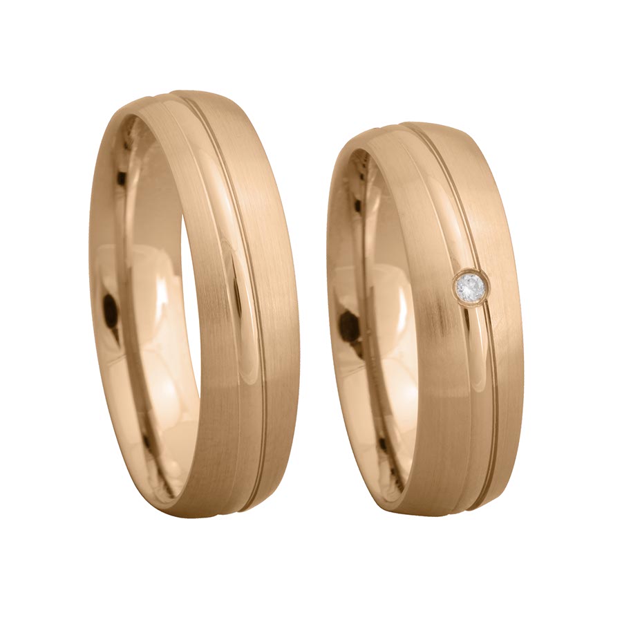 Trauringe / Eheringe 585 Rotgold 518105-55